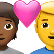 Pareja Enamorada: Persona, Hombre, Tono De Piel Oscuro Medio, Sin tono de piel Apple iOS 17.4.