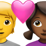 Pareja Enamorada: Persona, Mujer, Sin tono de piel, Tono De Piel Oscuro Medio Apple iOS 17.4.