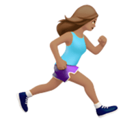 Mujer Corriendo Mirando Hacia La Derecha: Tono De Piel Medio Apple iOS 17.4.