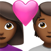 Pareja Enamorada: Mujer, Persona, Tono De Piel Oscuro Medio Apple iOS 17.4.