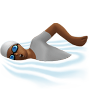 Persona Nadando: Tono De Piel Oscuro Medio Apple iOS 17.4.