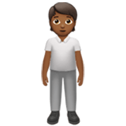 Persona De Pie: Tono De Piel Oscuro Medio Apple iOS 17.4.