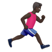 Hombre Corriendo Mirando Hacia La Derecha: Tono De Piel Oscuro Apple iOS 17.4.