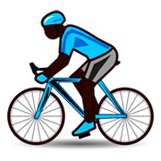 Persona En Bicicleta: Tono De Piel Oscuro emojidex 1.0.34.