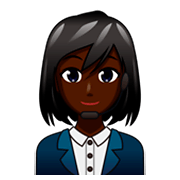 Oficinista Mujer: Tono De Piel Oscuro emojidex 1.0.34.