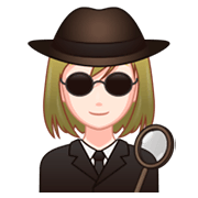 Detective Mujer: Tono De Piel Claro emojidex 1.0.34.