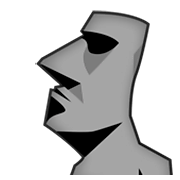 Estatua Moái emojidex 1.0.34.
