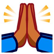 Manos En Oración: Tono De Piel Oscuro Medio emojidex 1.0.34.