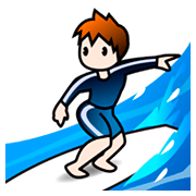 Persona Haciendo Surf: Tono De Piel Claro emojidex 1.0.34.