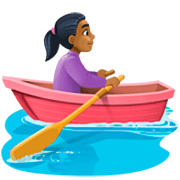 Mujer Remando En Un Bote: Tono De Piel Oscuro Medio Facebook 15.0.