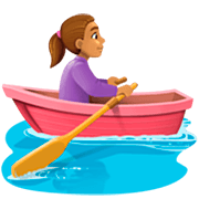Mujer Remando En Un Bote: Tono De Piel Medio Facebook 15.0.