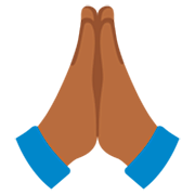 Manos En Oración: Tono De Piel Oscuro Medio Google 15.0.
