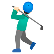 Hombre Jugando Al Golf: Tono De Piel Claro Google 15.0.