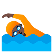 Persona Nadando: Tono De Piel Oscuro Google 15.0.