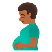 Hombre Embarazado: Tono De Piel Oscuro Medio Google 15.0.