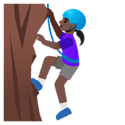 Mujer Escalando: Tono De Piel Oscuro Google 15.0.