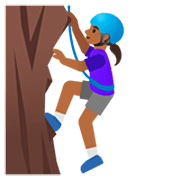 Mujer Escalando: Tono De Piel Oscuro Medio Google 15.0.