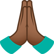 Manos En Oración: Tono De Piel Oscuro Medio JoyPixels 7.0.