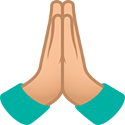 Manos En Oración: Tono De Piel Claro Medio JoyPixels 7.0.