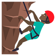 Hombre Escalando: Tono De Piel Oscuro JoyPixels 7.0.