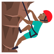 Hombre Escalando: Tono De Piel Oscuro Medio JoyPixels 7.0.