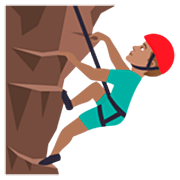 Hombre Escalando: Tono De Piel Medio JoyPixels 7.0.