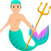 Sirena Hombre: Tono De Piel Claro Medio JoyPixels 7.0.