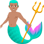 Sirena Hombre: Tono De Piel Medio JoyPixels 7.0.