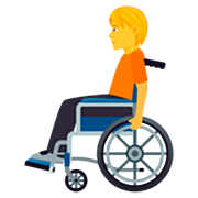 Persona en silla de ruedas manual JoyPixels 7.0.