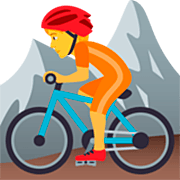 Persona En Bicicleta De Montaña JoyPixels 7.0.