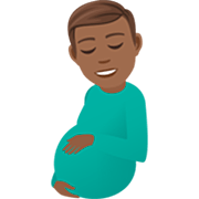 Hombre Embarazado: Tono De Piel Oscuro Medio JoyPixels 7.0.