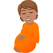 Persona Embarazada: Tono De Piel Medio JoyPixels 7.0.
