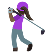 Mujer Jugando Al Golf: Tono De Piel Oscuro JoyPixels 7.0.