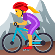 Mujer En Bicicleta De Montaña JoyPixels 7.0.