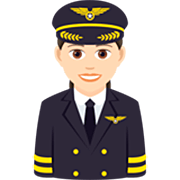 Piloto Mujer: Tono De Piel Claro JoyPixels 7.0.