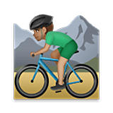 Hombre En Bicicleta De Montaña: Tono De Piel Medio LG Velvet.
