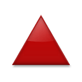 Triángulo Rojo Hacia Arriba LG Velvet.