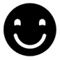 Carita de color negro sonriente Microsoft Windows 10.