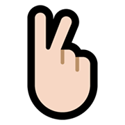 Gesto de victoria con los dedos en «V»  (con la palma hacia afuera): Tono De Piel Claro Microsoft Windows 11.