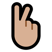 Gesto de victoria con los dedos en «V»  (con la palma hacia afuera): Tono De Piel Claro Medio Microsoft Windows 11.