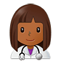 Profesional Sanitario Mujer: Tono De Piel Oscuro Medio Samsung One UI 5.0.