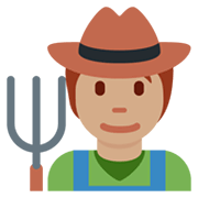 Agricultor: Tono De Piel Medio Twitter Twemoji 14.0.