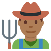Agricultor: Tono De Piel Oscuro Medio Twitter Twemoji 14.0.