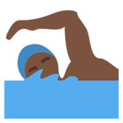 Hombre Nadando: Tono De Piel Oscuro Twitter Twemoji 14.0.
