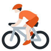 Persona En Bicicleta: Tono De Piel Claro Twitter Twemoji 14.0.