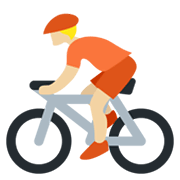Persona En Bicicleta: Tono De Piel Claro Medio Twitter Twemoji 14.0.