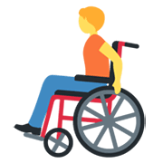 Persona en silla de ruedas manual Twitter Twemoji 14.0.