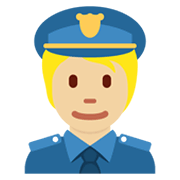 Agente De Policía: Tono De Piel Claro Medio Twitter Twemoji 14.0.