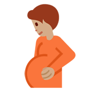 Persona Embarazada: Tono De Piel Medio Twitter Twemoji 14.0.