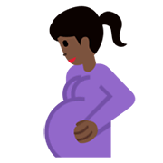 Mujer Embarazada: Tono De Piel Oscuro Twitter Twemoji 14.0.